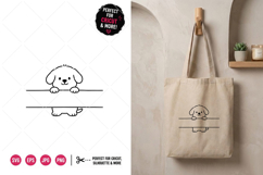 Cute Dog Split Monogram Clipart |SVG, EPS, JPG, PNG Product Image 1