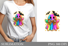 Cute Ghost Sublimation. Cute Ghost T-Shirt Design Product Image 1
