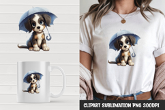 Kawaii puppy t-shirt, mug wrap, clipart sublimation design Product Image 1