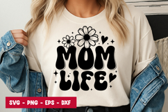 Mom Life Floral Typography SVG PNG Product Image 1
