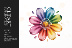 Colorful Daisy Clipart PNG Product Image 1