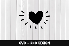 Heart doodle svg, heart doodle silhouette png Product Image 1