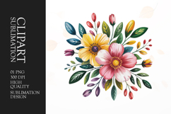 Floral Garden Clipart PNG Product Image 1