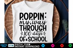 100 days of School SVG, 100 Days of quotes svg Shirt Design Product Image 1