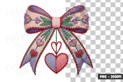 Heart Tail Knit Bow Clipart PNG Product Image 1