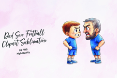 Dad Son Staring Clipart Sublimation PNG Product Image 1