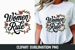 Women rule clipart sublimation | Women&#039;s day clipart png Product Image 1