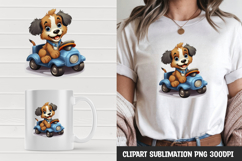 Kawaii puppy t-shirt, mug wrap, clipart sublimation design Product Image 1