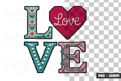 Love Decorative Typography Art Clipart PNG Product Image 1