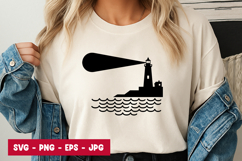 Lighthouse Waves SVG PNG Product Image 1
