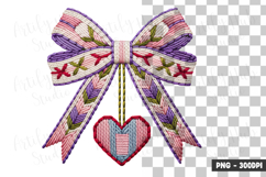 Patterned Knit Bow Clipart PNG Product Image 1