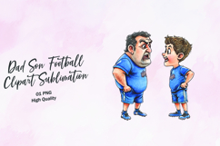 Dad Son Serious Clipart Sublimation PNG Product Image 1