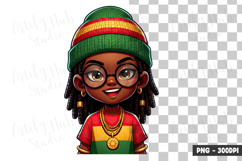 African Girl Beanie Clipart PNG Product Image 1