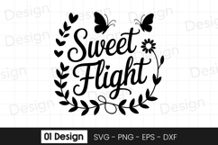 Sweet Flight Typography Design SVG PNG Product Image 1