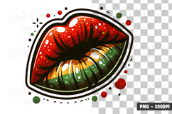 Pan African Lips Art Clipart PNG Product Image 1