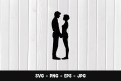 Romantic Hugging Couple SVG PNG Product Image 1