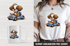 Kawaii puppy t-shirt, mug wrap, clipart sublimation design Product Image 1