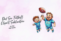 Dad Son Catch Clipart Sublimation PNG Product Image 1