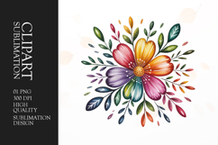 Floral Splash Clipart PNG Product Image 1