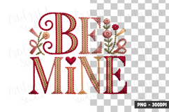Be Mine Knit Text Clipart PNG Product Image 1