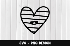 Heart doodle svg, heart doodle silhouette png Product Image 1