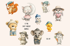 Cute Animal Clipart Bundle 10 PNG | High-Quality 300 DPI Product Image 2