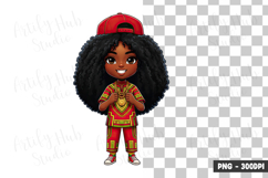 African Boy Kente Outfit Clipart PNG Product Image 1
