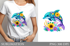 Dolphin T-Shirt Design. Dolphin Sublimation Product Image 1