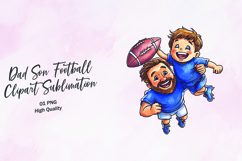 Dad Boy Football Clipart Sublimation PNG Product Image 1