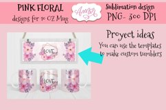 Customizable floral full mug wrap design for sublimation Product Image 2