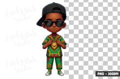 African Boy Street Style Clipart PNG Product Image 1