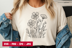 Flower Arrangement SVG PNG Product Image 1