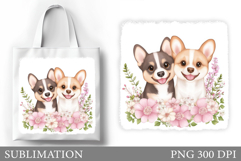 Cute Dogs Tote Bag Design. Dogs Sublimation Product Image 1