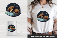 Kawaii puppy t-shirt, mug wrap, clipart sublimation design Product Image 1