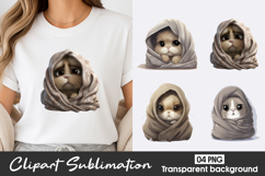 Cute Puppy Blanket Watercolor Clipart PNG Product Image 1