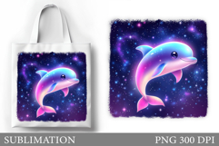 Cute Dolphin Tote Bag Design. Dolphin Sublimation Product Image 1