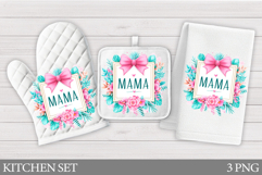 Mother's Day Kitchen Set. Mother's Day Kitchen Towel Design Product Image 1