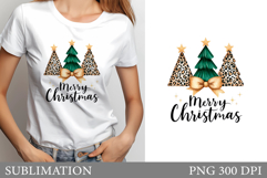 Merry Christmas T-Shirt. Christmas Sublimation Product Image 1