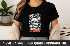 New Year’s Reboot Skull 2026 SVG Product Image 1
