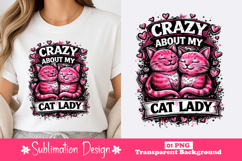 Crazy Cat Lady Valentine Clipart PNG Product Image 1
