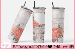 Floral picture tumbler wrap for sublimation Product Image 3