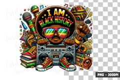 I Am Black History Boy Clipart PNG Product Image 1