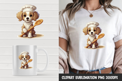Kawaii puppy t-shirt, mug wrap, clipart sublimation design Product Image 1