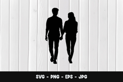 Romantic Back View Couple SVG PNG Product Image 1