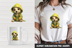 Kawaii puppy t-shirt, mug wrap, clipart sublimation design Product Image 1