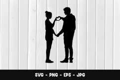 Romantic Gift Giving Couple SVG PNG Product Image 1