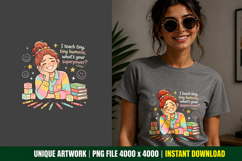 Stressed Educator PNG Sublimation School Art Product Image 1
