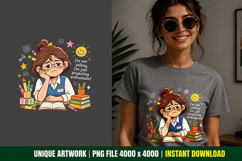 School Teacher PNG Sublimation Grading Graphic Product Image 1
