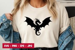 Dragon Flying SVG PNG Product Image 1