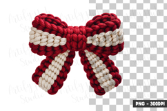 Chunky Knit Bow Clipart PNG Product Image 1